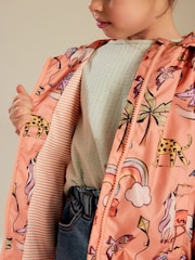Peach Pink Shower Resistant Printed Cagoule (3mths-7yrs) - Image 4 of 9