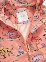 Peach Pink Shower Resistant Printed Cagoule (3mths-7yrs) - Image 8 of 9