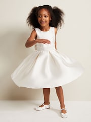 Phase Eight White Satin Melody Fit And Flare Dress - Image 2 of 8
