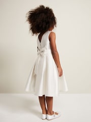 Phase Eight White Satin Melody Fit And Flare Dress - Image 3 of 8