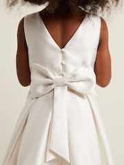 Phase Eight White Satin Melody Fit And Flare Dress - Image 5 of 8