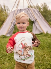 Ecru White Cath Kidston Cowboy Long Sleeve T-Shirt (3mths-7yrs) - Image 2 of 5