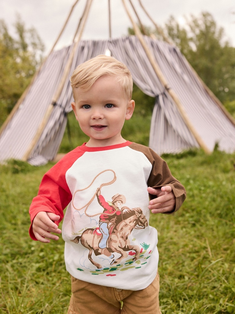 Ecru White Cath Kidston Cowboy Long Sleeve T-Shirt (3mths-7yrs) - Image 2 of 5
