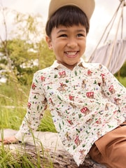 Ecru White Cath Kidston 100% Cotton Long Sleeve Polo Shirt (3mths-7yrs) - Image 4 of 8