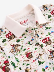 Ecru White Cath Kidston 100% Cotton Long Sleeve Polo Shirt (3mths-7yrs) - Image 8 of 8