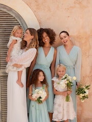 Phase Eight Blue Belle Pleat Dress - Image 2 of 7