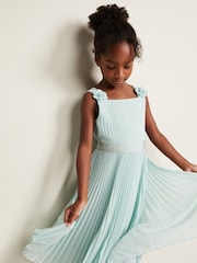 Phase Eight Blue Belle Pleat Dress - Image 5 of 7