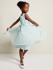 Phase Eight Blue Belle Pleat Dress - Image 7 of 7