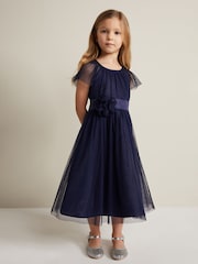 Phase Eight Blue Jasmine Tulle Fit And Flare Dress - Image 2 of 8