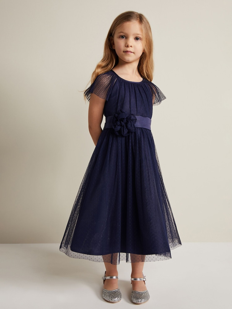 Phase Eight Blue Jasmine Tulle Fit And Flare Dress - Image 2 of 8 Phase Eight Blue Jasmine Tulle Fit And Flare Dress - Image 2 of 8
