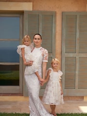 Phase Eight Cream Rosa Lace Appliqué Smock Dress - Image 2 of 7