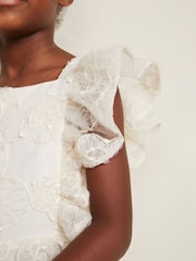 Phase Eight Cream Rosa Lace Appliqué Smock Dress - Image 6 of 7