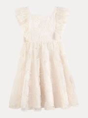 Phase Eight Cream Rosa Lace Appliqué Smock Dress - Image 7 of 7