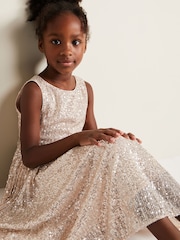 Phase Eight Pink Tiana Sequin Pleat Dress - Image 7 of 8