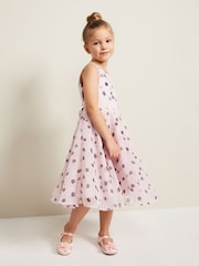 Phase Eight Pink Megura Polka Dot Fit And Flare Dress - Image 3 of 9