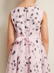 Phase Eight Pink Megura Polka Dot Fit And Flare Dress - Image 8 of 9