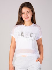 Pineapple White Dance Girls Crop T-Shirt - Image 1 of 6
