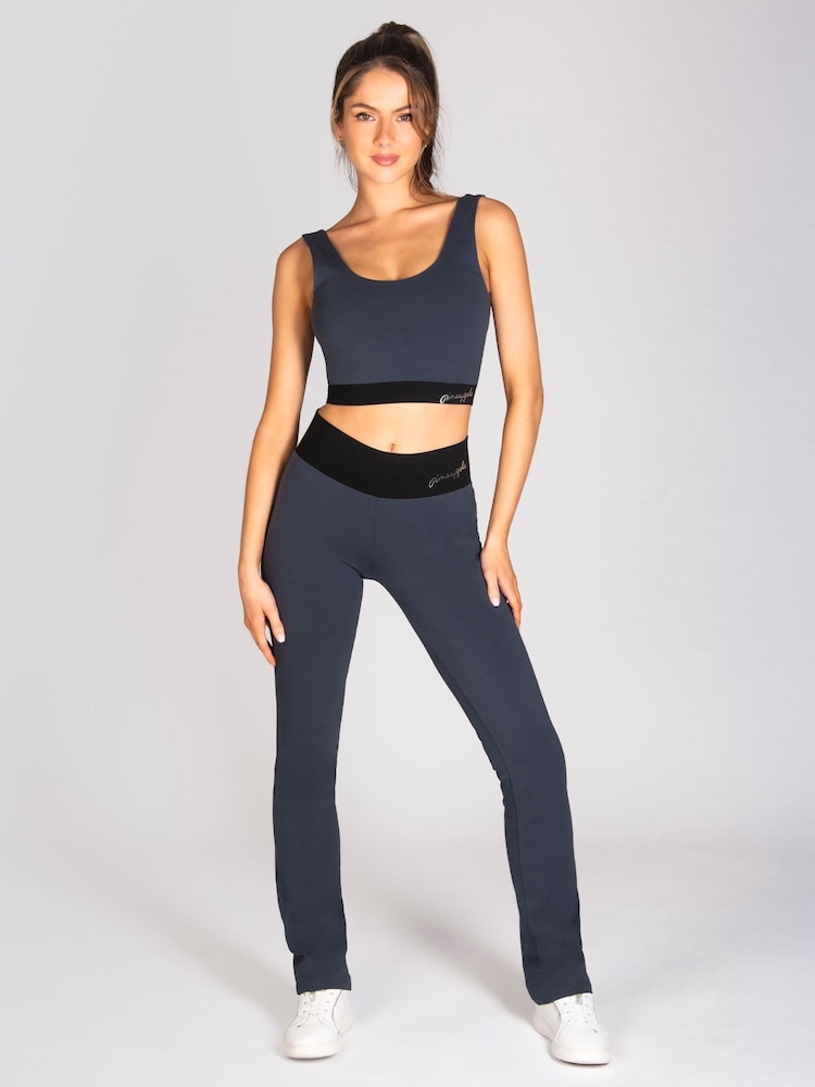 Pineapple Grey Womens Midi Tank Crop Top - Image 2 of 5