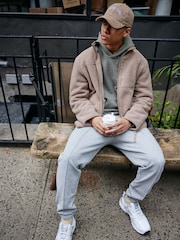 Chelsea Peers Brown Teddy Borg Zip-Up Fleece - Image 1 of 5