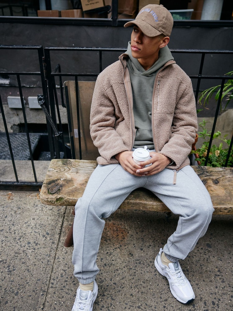 Chelsea Peers Brown Teddy Borg Zip-Up Fleece - Image 1 of 5