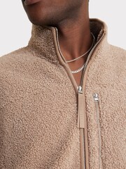 Chelsea Peers Brown Teddy Borg Zip-Up Fleece - Image 2 of 5