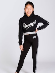 Mädchen Kurz geschnittenes Kapuzensweatshirt mit Zierband - Bild 2 von 5