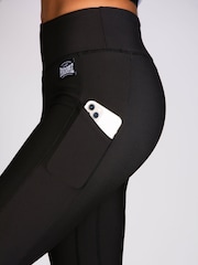 Pineapple Black Womens Pocket Badge Leggings - Image 6 of 7