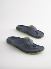 Navy Blue Comfort Flip Flops - Image 1 of 5
