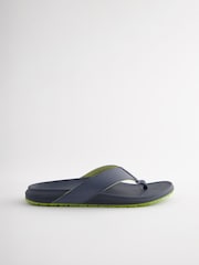 Navy Blue Comfort Flip Flops - Image 2 of 5
