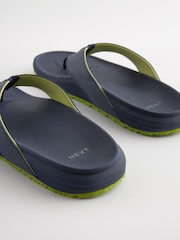 Navy Blue Comfort Flip Flops - Image 4 of 5