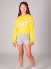 Pineapple Yellow Logo Girls Crop Hoodie - Image 2 of 6