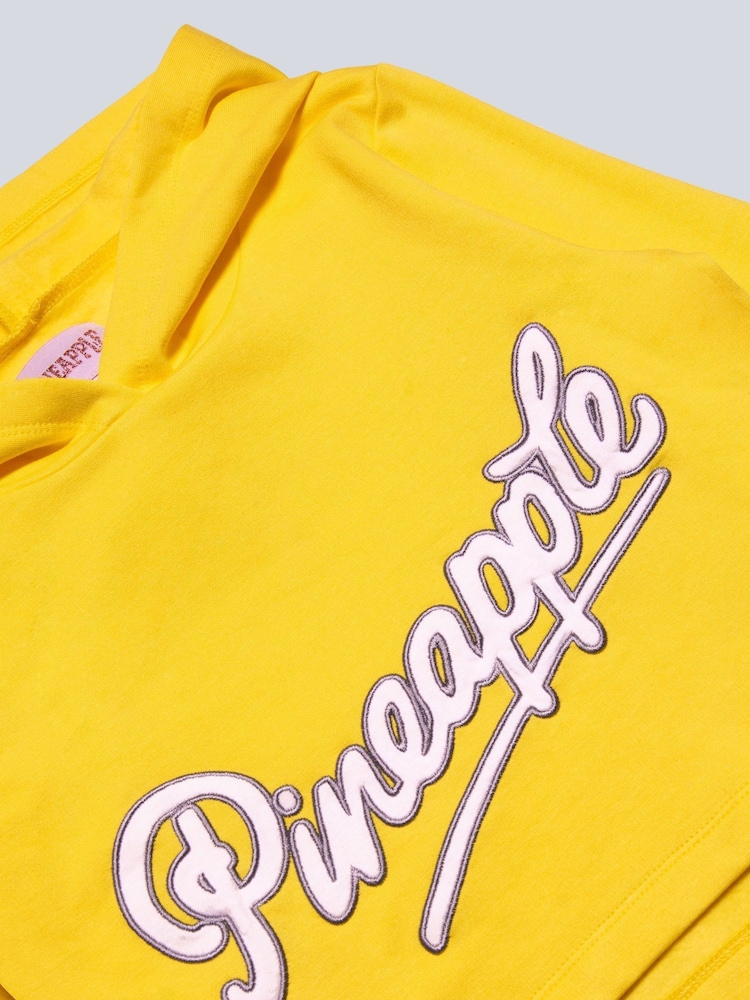 Pineapple Yellow Logo Girls Crop Hoodie - Image 6 of 6