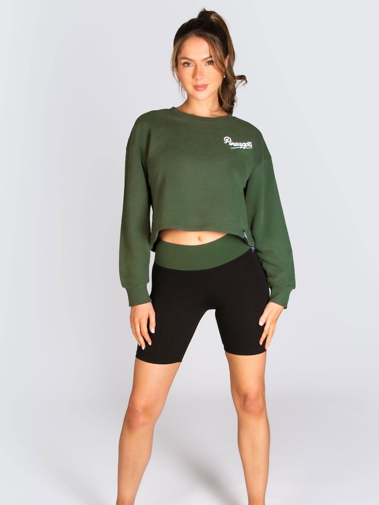 Verde - curto feminino com logo Midi Sweater - Imagem 2 de 5