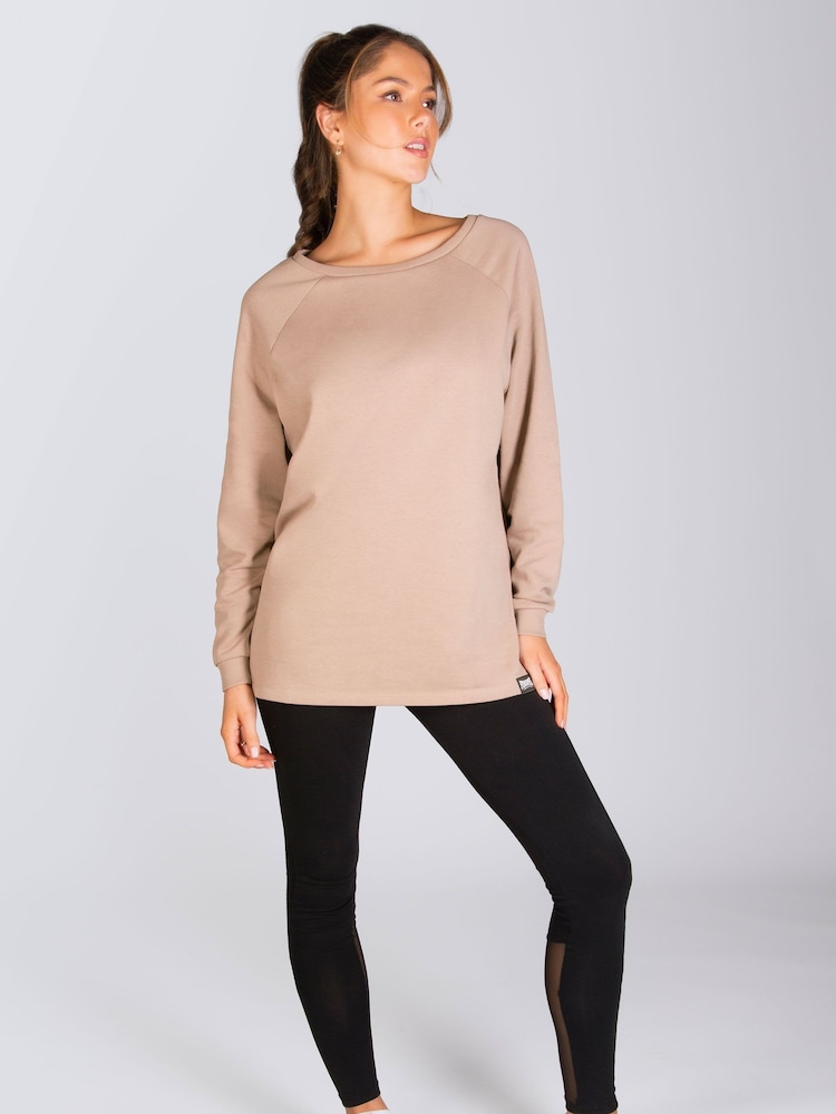 Schulterfreies Longline-Sweat-Top für Damen - Bild 2 von 6 Schulterfreies Longline-Sweat-Top für Damen - Bild 2 von 6