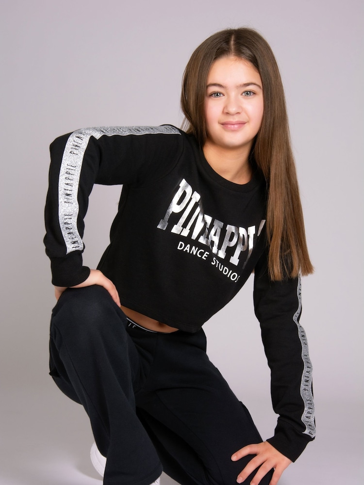 Pineapple Black Tape Girls Crop Sweater - Image 1 of 8 Pineapple Black Tape Girls Crop Sweater - Image 1 of 8