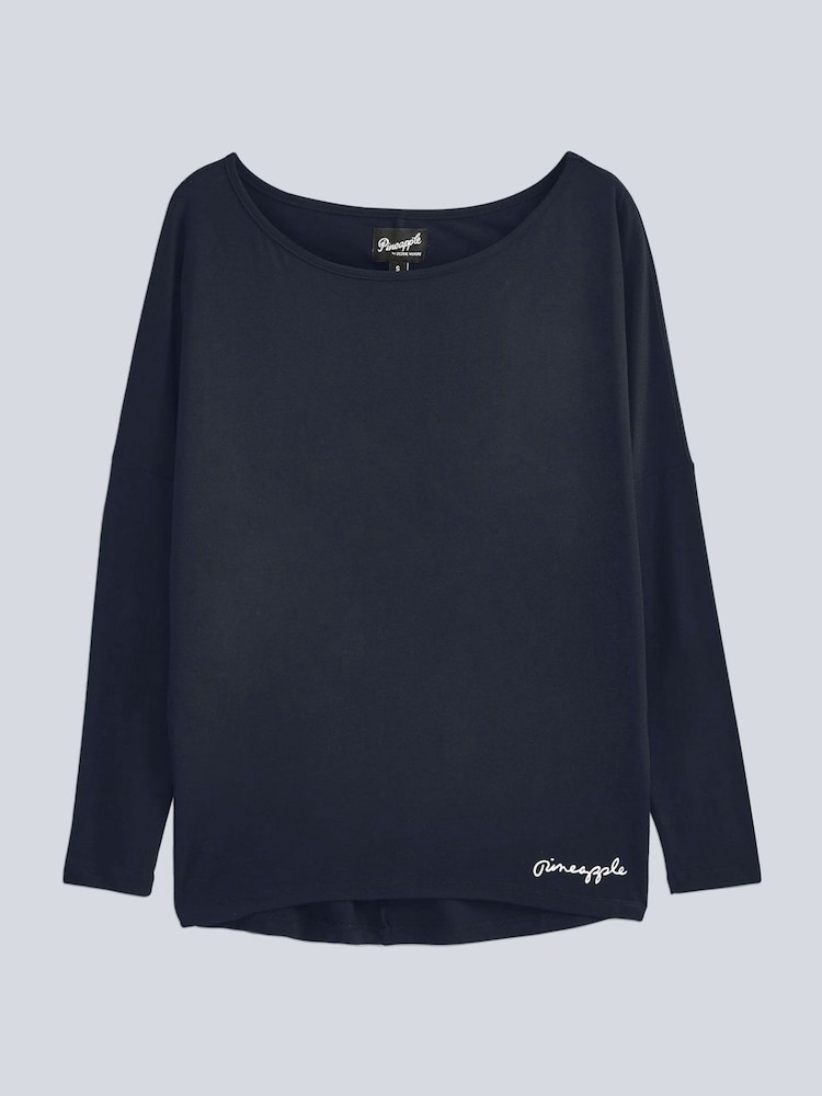 Pineapple Grey Womens Long Sleeve Jersey Top - Image 5 of 5