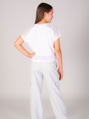 Pineapple Grey Wide Leg Girls Cargo Joggers - Image 5 of 7