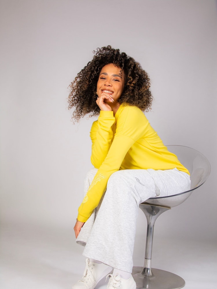 Pineapple Grey Womens Cargo Wide Leg Joggers - Image 2 of 8