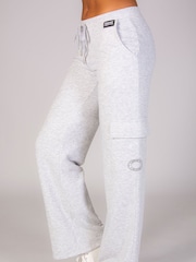 Pineapple Grey Womens Cargo Wide Leg Joggers - Image 4 of 8