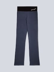 Pineapple Grey Womens Contrast Band Bootcut Jersey Trousers - Image 7 of 7