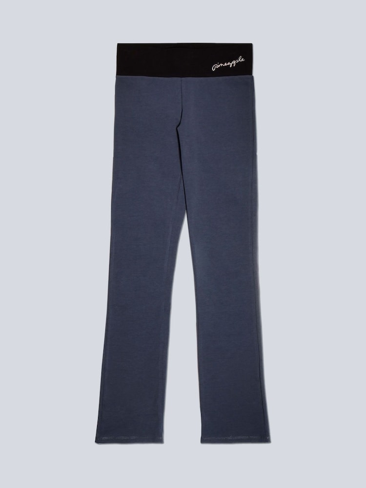 Pineapple Grey Womens Contrast Band Bootcut Jersey Trousers - Image 7 of 7
