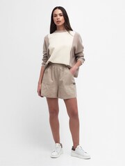 Barbour® International Cream Hamilton Knitted 100% Cotton Jumper - Image 3 of 7