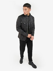 Barbour® International Tourer Ariel Quilted Black Jacket - Image 3 of 9