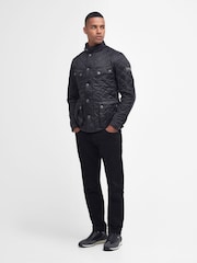Barbour® International Tourer Ariel Quilted Black Jacket - Image 4 of 9