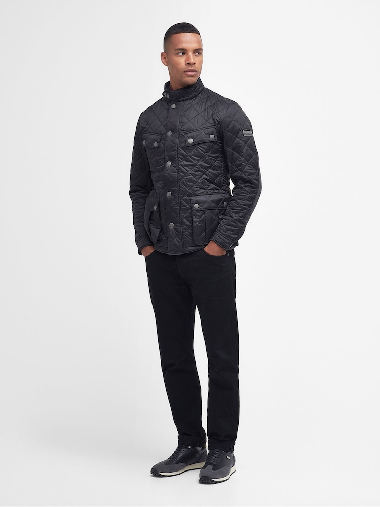 Barbour® International Tourer Ariel Quilted Black Jacket - Image 4 of 9