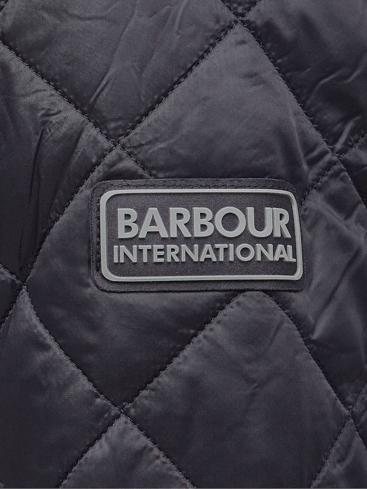 Barbour® International Tourer Ariel Quilted Black Jacket - Image 9 of 9