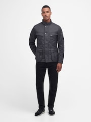 Barbour® International Grey Tourer Ariel Polar Quilted Jacket - Image 3 of 6