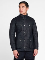 Barbour® International Black Duke Wax 100% Cotton Jacket - Image 1 of 8