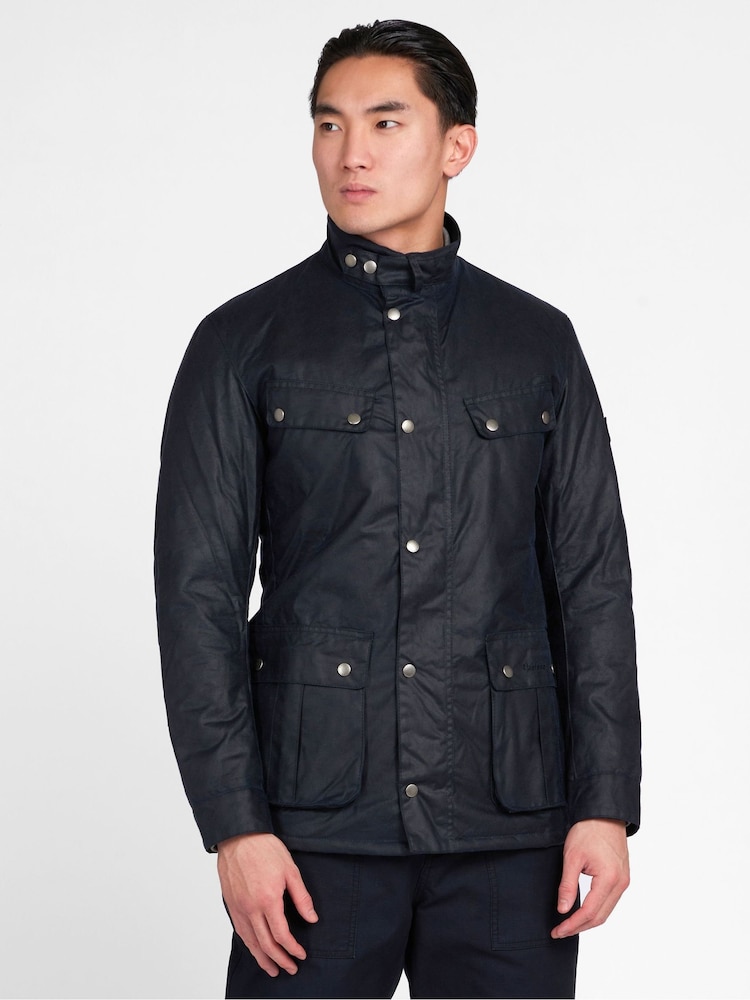 Barbour® International Black Duke Wax 100% Cotton Jacket - Image 1 of 8