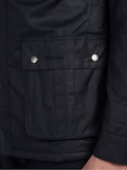 Barbour® International Black Duke Wax 100% Cotton Jacket - Image 7 of 8